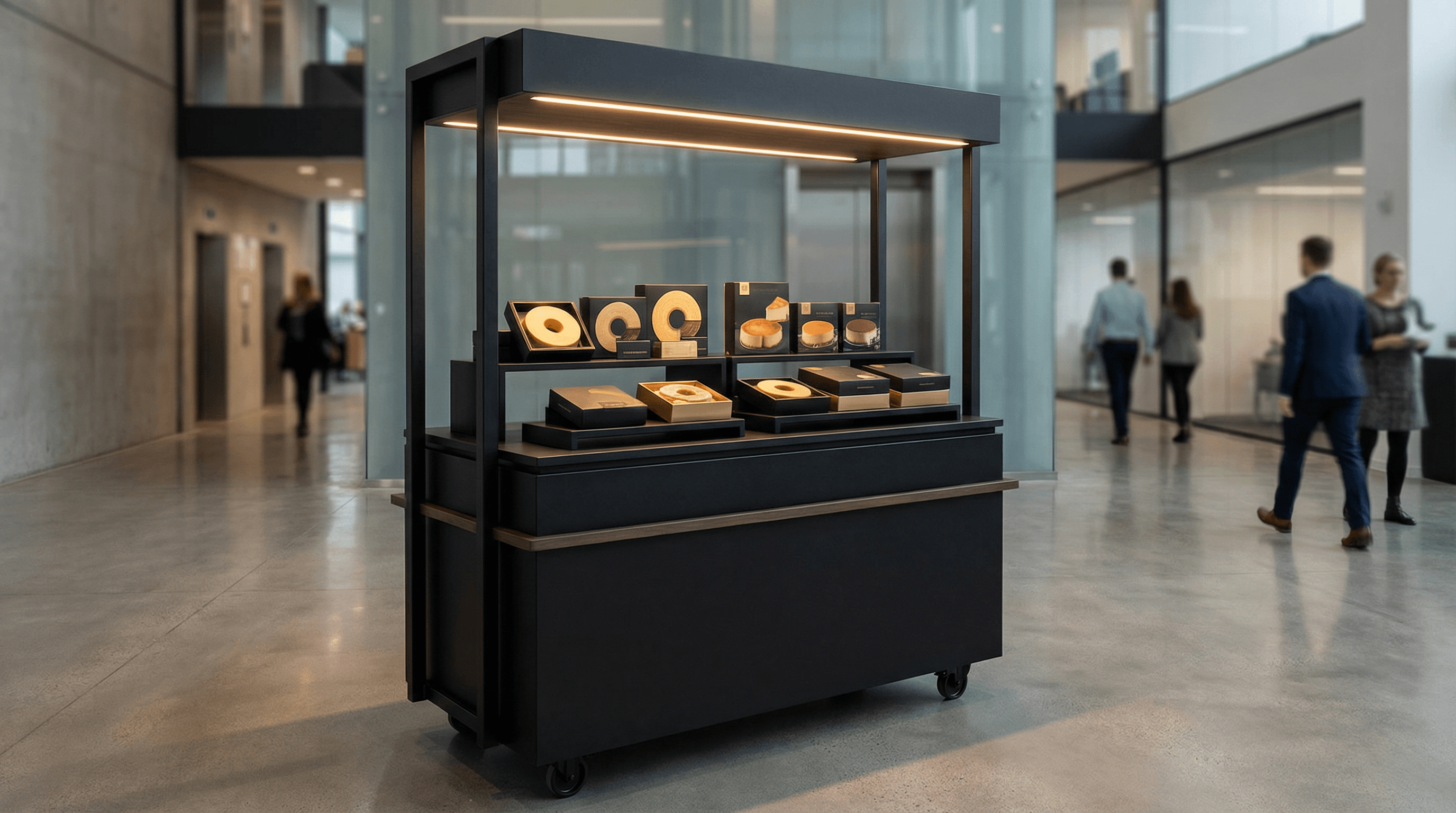 Premium sweets display cart